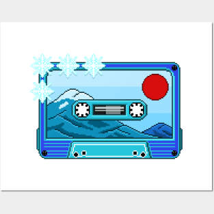 Pixel art Retro music tape Posters and Art